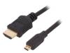 50510 Кабель; вилка micro HDMI, вилка HDMI; 1,5м; черный