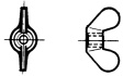 94004 Крыльчатая гайка с метрической резьбой M4