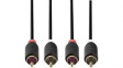 CABW24200AT50 Stereo Audio Cable 2x RCA Plug - 2x RCA Plug 5m