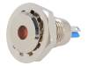 GQ12F-D/O/12 Индикат.лампа: LED; плоский; 12ВDC; Отв: O12мм; IP67; под пайку