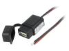68302110, Автомобильное зарядное устройство; гнездо USB A; 1А; черный, Pro Car