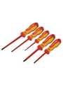 T4728, Triton XLS Screwdriver Set, Insulated, Slotted/Phillips, 5 Pieces, C.K Tools (Carl Kammerling brand)