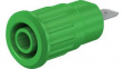 49.7079-25 Safety Socket 4mm Green 24A 1kV Nickel-Plated