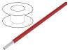 2845/19 RD005 [30 м] Hook-Up Wire, 0.38 mm2, Red Copper Strand, Silver Plated PTFE
