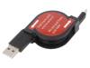 45879 Кабель; USB 2.0; вилка USB A,вилка micro USB B; 1м; черный