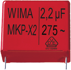 MKX21W24702F00KSSD, X2 capacitor 47 nF 275 VAC, Wima