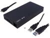 UA0209, Корпус для дисков:2,5"; USB 1.1,USB 2.0,USB 3.0; черный, LOGILINK