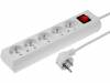 PS-570WS-5.0, Сетевой удлинитель; Гнезда:5; ПВХ; белый; 3x1мм2; 5м; 10А, JONEX