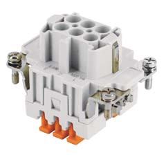 JSHF 06, female insert, 6 poles + PE, ILME