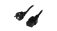 PXTEUC192M IEC Device Cable DE Type F (CEE 7/7) Plug - IEC 60320 C19 2m Black