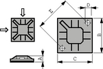 TC-5344A [100 шт], Cable tie mount 2.4...3.6 mm PU=100 ST, Thomas & Betts