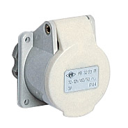 PB 32003 PI, PB...PI, sockets, bulkhead mounting housings, straight, extra-low voltage, ILME