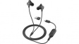 981-001009 Headphones, Logi Zone, TEAMS, In-Ear, 16kHz, Cable, Black