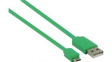CCGP60410GN10 USB 2.0 Flat Cable USB A Plug - USB Micro-B Plug 1m Green