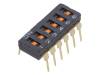 A6T6102, Переключатель: DIP-SWITCH; Кол-во секций: 6; ON-OFF; 0,025A/24ВDC, Omron