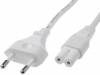 SN14-2/07/1.8WH, Кабель; вилка CEE 7/16 (C), IEC C7 "мама"; 1,8м; белый; ПВХ; 2,5А, LIAN DUNG