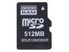 SDU512SGRB, Карта памяти; промышленный; SD Micro, SLC; 512МБ; -25?85°C, GOODRAM