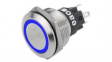 82-6651.1124 Vandal Resistant Pushbutton Switch, Blue, 600 mA, 36 V, 1CO, IP65/IP67/IK10