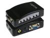 VG0003, Переходник: конвертер; черный; Вх: VGA; Вых: RCA, VGA, LOGILINK