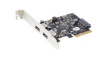 PEXUSB312A3 10 Gbps USB-A PCIe Card, 2x USB 3.1, PCI-E x4