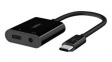 NPA004BTBK USB Hub, USB 2.0, 2x USB C Socket/3.5 mm Jack Socket - USB C Plug