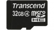 TS32GUSDC4 Memory Card, microSDHC, 32GB