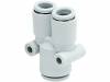 KQ2U16-00A, Тройник; быстроразъемный; -1?10бар; Мат-л: полипропилен, SMC PNEUMATICS