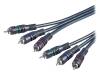 50789 Кабель; вилка RCA x3,с обеих сторон; 2м; черный