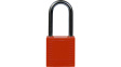 814126 [6 шт] Compact Lockout Padlock;Red;Nylon