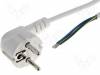 S3-3/10/2.5WH, Кабель; угловая вилка CEE 7/7 (E/F), провода; 2,5м; белый; ПВХ, LIAN DUNG