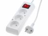 PS-360WSP-5.0, Сетевой удлинитель; Гнезда:3; ПВХ; белый; 2x1мм2; 5м; 10А, JONEX