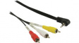 CVGP22400BK10 Composite Video Cable 3.5 mm Jack Plug - 3x RCA Plug 1m