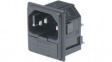 PF0011/10/63 Plug C14 Faston 6.3 x 0.8 mm 10 A/250 VAC black Snap-in L + N + PE