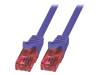 CQ2029U Patch cord; U/UTP; 6; многопров; Cu; LSZH; фиолетовый; 500мм; 26AWG
