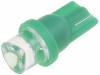 OST08WG01GD-G5DUT8C1A, Лампочка LED; зеленый; T08; Uном: 12ВDC; 3,5лм; Кол-во диод: 1; 120°, OPTOSUPPLY