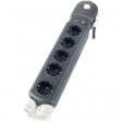 P5BV-IT Outlet strip 5 elettriche + 2 rete coassiale 2P+T 10 A 1.83 m