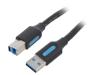 COOBH Кабель; USB 3.0; вилка USB A,вилка USB B; никелированные; 2м