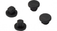 PFRF-M2.5D Rubber Feet 10x10x7.5mm Elastomer Dark Grey