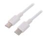 66315, Кабель; USB 2.0; с обеих сторон,вилка USB C; 0,5м; белый, Goobay