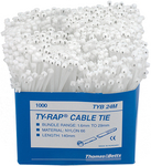 TYB-23M [1000 шт], Cable Ties - Box white 92 mm x2.4 mm PU=1000 ST, Thomas & Betts