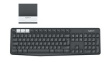 920-008168 Keyboard with Universal Phone and Tablet Stand, K375S, DE Germany, QWERTZ, USB, 