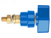 POL 102 L / BL, Зажим лабораторный; синий; 1кВDC; 100А; Контакты: латунь; 81мм, Schutzinger
