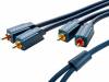 CLICK-C-70380 Кабель; вилка RCA x2,с обеих сторон; 3м; Покрытие: позолота