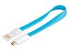 95906 Кабель; USB 2.0; вилка USB A, вилка micro USB B; 0,2м; синий
