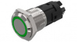 82-4152.1134 Illuminated Pushbutton 1CO, IP65/IP67, LED, Green, Momentary Function
