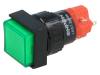 V16F-11-G, Переключатель: кнопочный; 1; SPDT; 3A/250ВAC; 2A/24ВDC; зеленый, Onpow
