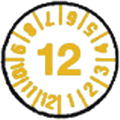 PRP-08-10-YL-14 [20 шт], Test stickers yellow 2014 PU=20 ST, Marking