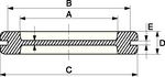 DG16 (0258 0354 010), Grommet with diaphragm 22.3...22.5 mm 16 mm 22.5 mm Chloropr, SES sterling