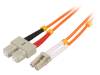 FP2LS02 Разъем: световодный; patchcord; LC, SC; на защелки; Кат: OM2; "папа"