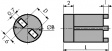 LEDS2E-3-01 LED spacer transparent 5 mm Length=4.8 mm